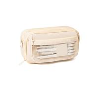 Balakaka Astuccio Portamatite con 9 Scomparti, Astuccio Grande Capacità per Circa 100 Penne, Cancelleria Organizer per Scuola e l'ufficio Regalo per Ragazze Ragazzi, Bianco sporco