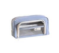 Balakaka Astuccio Scuola Grande con 2 Scomparti per Ragazze e Ragazzi, Astuccio per Circa 55 Penne, Organizer Resistente Pencil Case per Scuola e Ufficio, Blu Di Cristallo Di Ghiaccio