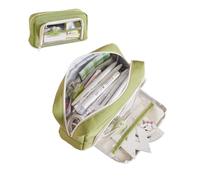 Balakaka Astuccio Scuola Grande con 2 Scomparti per Ragazze e Ragazzi, Astuccio per Circa 55 Penne, Organizer Resistente Pencil Case per Scuola e Ufficio, Avocado Green