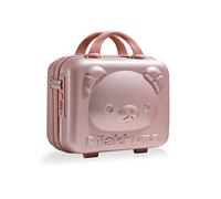 Balakaka Beauty Case da Viaggio 10L con Blocco Password, Impermeabile Valigetta Trasporto Trucchi Valigia con Maniglia, Valigetta Trucchi con Cerniera Custodia Cosmetica in ABS, Oro rosa