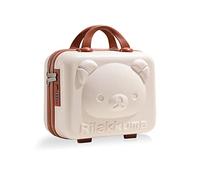 Balakaka Beauty Case da Viaggio 10L con Blocco Password, Impermeabile Valigetta Trasporto Trucchi Valigia con Maniglia, Valigetta Trucchi con Cerniera Custodia Cosmetica in ABS, beige
