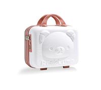 Balakaka Beauty Case da Viaggio 10L con Blocco Password, Impermeabile Valigetta Trasporto Trucchi Valigia con Maniglia, Valigetta Trucchi con Cerniera Custodia Cosmetica in ABS, Oro bianco