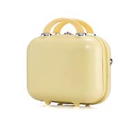 Balakaka Beauty Case da Viaggio per il trucco per le donne, Rigido Beauty Case da Viaggio con Manico Morbido, Custodia Portatile Impermeabile per la Toilette Giallo pallido