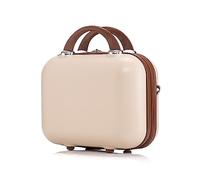 Balakaka Beauty Case da Viaggio per il trucco per le donne, Rigido Beauty Case da Viaggio con Manico Morbido, Custodia Portatile Impermeabile per la Toilette Marrone