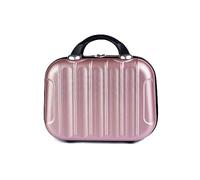 Balakaka Beauty Case da Viaggio Rigido 10L, 14 pollici Beauty Case Donna con Manico, Impermeabile ABS Trucchi Borsa per Cosmetici Può Essere Appeso ai Bagagli, Oro rosa