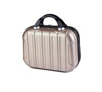 Balakaka Beauty Case da Viaggio Rigido 10L, 14 pollici Beauty Case Donna con Manico, Impermeabile ABS Trucchi Borsa per Cosmetici Può Essere Appeso ai Bagagli, Champagne