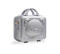 Balakaka Beauty Case da Viaggio Rigido 30x15x23 cm, Impermeabile Make up Bag con Blocco Password, 10 L Valigetta Trucchi con Cerniera Custodia Cosmetica in ABS, Grigio argento