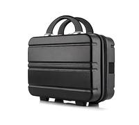 Balakaka Beauty Case da Viaggio Rigido con Manico,16-pollici Beauty Case Trucchi con Fascia Elastica e Cerniera, Trucchi Borsa Portatile Impermeabile ABS per Donne 30x17x26CM Nero