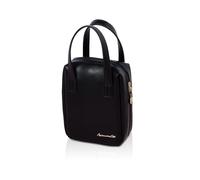 Balakaka Beauty Case Donna con Manico, Portatile Piccolo Trousse Trucchi Donna con Zip e Scomparto, Impermeabile Mini Borsa Cosmetica da Viaggio in Aggiornata,Night Black