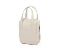 Balakaka Beauty Case Donna con Manico, Portatile Piccolo Trousse Trucchi Donna con Zip e Scomparto, Impermeabile Mini Borsa Cosmetica da Viaggio in Aggiornata,Albicocca del latte