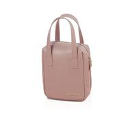Balakaka Beauty Case Donna con Manico, Portatile Piccolo Trousse Trucchi Donna con Zip e Scomparto, Impermeabile Mini Borsa Cosmetica da Viaggio in Aggiornata,Polvere di rosa