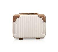 Balakaka Beauty Case Rigida da Viaggio Custodia da Toilette Impermeabile Borsa In ABS Custodia Cosmetica Portable, Chiusura a Cerniera, Borsa da Toilette da Viaggio Donna, Beige
