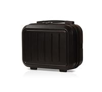 Balakaka Beauty Case Rigido Vanity Case Astuccio da Toilette Rigido Borsa In ABS Adattabile Ragazza Multicolor Beauty Case da Viaggio Materiale Rigido Il regalo della ragazza Nero
