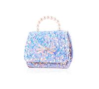 Balakaka Borsa a Tracolla Bambina, Borsetta Principessa per Bambini, Piccola Borsa Glitter con Fiocco, Messenger per Bambine e Ragazze