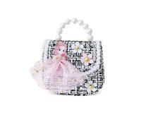 Balakaka Borsa a Tracolla Bambina, Carino Principessa Borsa a Spalla Tendenza Con Tracolla Staccabile, Messenger Crossbody Bag Con Perle per Bambini Ragazze, Sophia Black