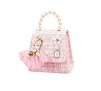 Balakaka Borsa a Tracolla Bambina, Carino Principessa Borsa a Spalla Tendenza con Tracolla Staccabile, Messenger Crossbody Bag con Perle per Bambini Bambine Ragazze, Rosa