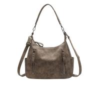 Balakaka Borsa a Tracolla da Donna 29 * 9 * 23cm, Borse a Spalla Multifunzionale Tote con Tracolla Regolabile, Grande Capacità Borsa Donna con zip per Viaggio, Khaki
