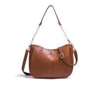 Balakaka Borsa a Tracolla Donna con Dettagli Metallici di Alta Qualità, PU Borse a Mano con Tracolla Regolabile e Cerniera Scorrevole, Borsa Multifunzionale per Donna 30 * 10 * 22 cm, Marrone