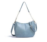 Balakaka Borsa a Tracolla Donna con Dettagli Metallici di Alta Qualità, PU Borse a Mano con Tracolla Regolabile e Cerniera Scorrevole, Borsa Multifunzionale per Donna 30 * 10 * 22 cm, Blu