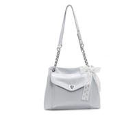 Balakaka Borsa a Tracolla Donna con Pizzo Decorativo, Borse a Mano in Pelle PU con Cerniera Scorrevole, 25x34x10cm Leggero Elegante Borsa Multifunzionale, Blu