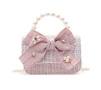 Balakaka Borsa a Tracolla per Bambina 2-7 Anni, Carino Paillettes Principessa Con Arco e Perle, per Feste Shopping Ragazze Regalo