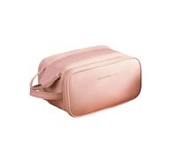 Balakaka Borsa Cosmetica da Viaggio 28 * 16 * 14,5 cm, Trousse Trucchi con manico Toilette Organizer Donna, Portatile Pelle PU impermeabile Borsa da Toilette per Donna, Rosa adolescente