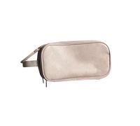 Balakaka Borsa Cosmetica da Viaggio 28 * 16 * 14,5 cm, Trousse Trucchi con manico Toilette Organizer Donna, Portatile Pelle PU impermeabile Borsa da Toilette per Donna, Grigio cammello