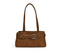 Balakaka Borsa Donna Tracolla in Pelle PU 4L, Borsa a Spalla Donna Elegante e Versatile, Borse Spalla con Zip per lo Shopping, Marrone