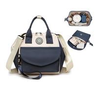 Balakaka Borsa Fasciatoio per Neonato Tracolla Regolabile per Viaggi, 2 in 1 Borsa Portatile e Impermeabile Borsetta Staccabile, 7L Zainetto Fasciatoio Multifunzione Borsa Bebè