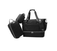 Balakaka Borsone da Viaggio 3pcs con Borsa da Toilette, Borsa Palestra Donna con Scomparto Per Scarpe e Tasche Umide Impermeabili, 35L Borsa Ospedaliera Borsa per il weekend con borsa isolata