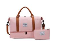 Balakaka Borsone da Viaggio 51x25x34 cm con Borsa Piccola 25x6x14 cm, con Scomparto Scarpe, Grande capacità Impermeabile Borsone Palestra Sportiva con Manicotto per Trolley, Rosa