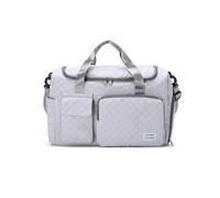 Balakaka Borsone da Viaggio Donna 31L, 46×23×30 cm Borsa Sportiva Tote Gym per Scarpe e Tasca Bagnata, Grande Capacità Impermeabile Borsone Palestra per Nuotare e Fare Shopping, Grigio argento