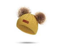Balakaka Cappello Guanti Sciarpe Set Bambino Invernale, 3 in 1 Carino Caldo Berretto Lavorato in Maglia con Pompon, Morbido Caldi Guanti Cappelli Inverno per Bambina Bambini Ragazzo Ragazza 2-8 Anni