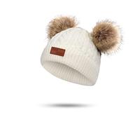Balakaka Cappello Guanti Sciarpe Set Bambino Invernale, 3 in 1 Carino Caldo Berretto Lavorato in Maglia con Pompon, Morbido Caldi Guanti Cappelli Inverno per Bambina Bambini Ragazzo Ragazza 2-8 Anni
