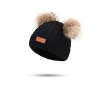 Balakaka Cappello Guanti Sciarpe Set Bambino Invernale, 3 in 1 Carino Caldo Berretto Lavorato in Maglia con Pompon, Morbido Caldi Guanti Cappelli Inverno per Bambina Bambini Ragazzo Ragazza 2-8 Anni