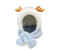 Balakaka Cappello Sciarpa Set Invernale Bambino, 2 in 1 Carino Antistatico Caldo Berretto con Bambola Peluche 3D, Morbido Cappelli Sciarpa Caldi per Regali di Natale Bambina Bambini Ragazza 3-12 Anni