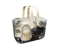 Balakaka Cesto Portaoggetti con Maniglia 5.8 L, Cestino per Doccia Portatile con Foro di Scarico, Cesto Portaoggetti per Conservare i Cosmetici Shampoo, Stile crema