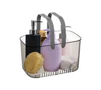 Balakaka Cesto Portaoggetti con Maniglia 5.8 L, Cestino per Doccia Portatile con Foro di Scarico, Cesto Portaoggetti per Conservare i Cosmetici Shampoo, Grigio argento
