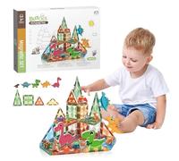 Balakaka Costruzioni Magnetici Dinosauro 36 pezzi, Educativo Blocchi Magneti Set Magnetico Costruzioni Giochi, STEMS Creatività Montessori Educativi Regali per Bambini 3+ Anni