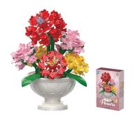 Balakaka Fiore Finto Artificiale da Costruire per Adulti con Vaso, Fiore di Mattoncini da Costruzione Botanical Collection per Arredamento per la casa, Idea Regalo per Donna