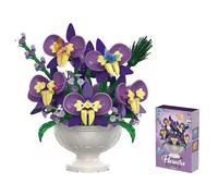 Balakaka Fiore Finto Artificiale da Costruire per Adulti con Vaso, Fiore di Mattoncini da Costruzione Botanical Collection per Arredamento per la casa, Idea Regalo per Donna