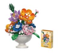 Balakaka Fiore Finto Artificiale da Costruire per Adulti con Vaso, Fiore di Mattoncini da Costruzione Botanical Collection per Arredamento per la casa, Idea Regalo per Donna