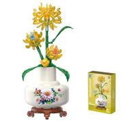 Balakaka Fiore Finto Artificiale da Costruire per Adulti con Vaso, Fiore di Mattoncini da Costruzione Botanical Collection per Arredamento per la casa, Idea Regalo per Donna