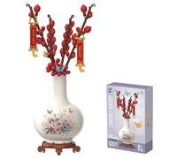 Balakaka Fiore Finto Artificiale da Costruire per Adulti con Vaso, Fiore di Mattoncini da Costruzione Botanical Collection per Arredamento per la casa, Idea Regalo per Donna