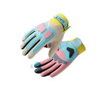 Balakaka Guanti invernali da donna uomo, Guanti caldi con schermo tattile Antivibranti e Comodi Chiusura per Moto Ciclismo all'aperto, Regolabile in Velcro per Ciclismo, Blu-Rosa