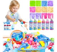 Balakaka Magic Water Elf con 6 Gel Colorati, Kit Creativo 3D Magic Gel con 12 Formine, Giocattolo Acquatico Fatto a Mano Regalo per Bambini 3+ Anni