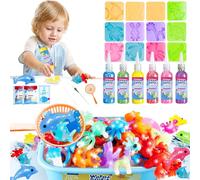 Balakaka Magic Water Elf con 6 Gel Colorati, Kit Creativo 3D Magic Gel con 12 Formine, Giocattolo Acquatico Fatto a Mano Regalo per Bambini 3+ Anni