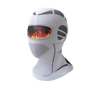 Balakaka Passamontagna Multifunzionale Sottocasco Moto Invernale per Uomo e Donna, Antivento Termico per Sci Ciclismo, Scaldacollo, Bianco-Grigio