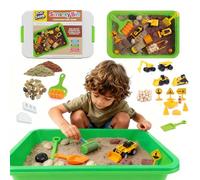 Balakaka Sabbia Giocattolo per Bambini Contenitore sensoriale con macchine, Sabbia magica per Bambini con Accessori, Regali di compleanno e Natale per Ragazzi Ragazze di 3 4 5 6 7 8 anni