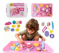 Balakaka Sabbia Giocattolo per Bambini Contenitore sensoriale con torte, Sabbia magica per Bambini con Accessori, Regali di compleanno e Natale per Ragazzi Ragazze di 3 4 5 6 7 8 anni